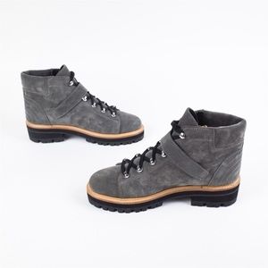 Marc Fisher Indre Hiker Boots Gray Suede